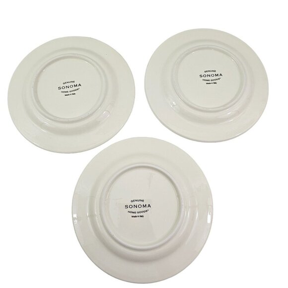 Sonoma Home Goods Strawberry Luncheon Dessert Plates Made in Italy – Set of 3 - Picture 15 of 15